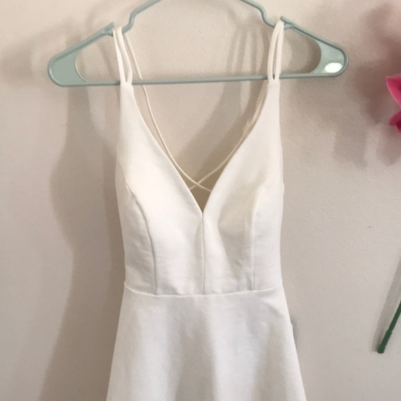 Lulus white backless skater dress - Picture 2 of 13